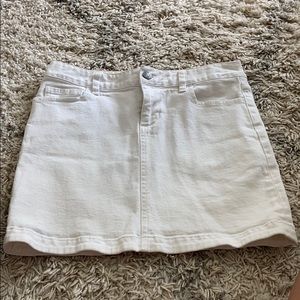 J crew white jean skirt